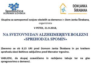 SPREHOD ZA SPOMIN 2018